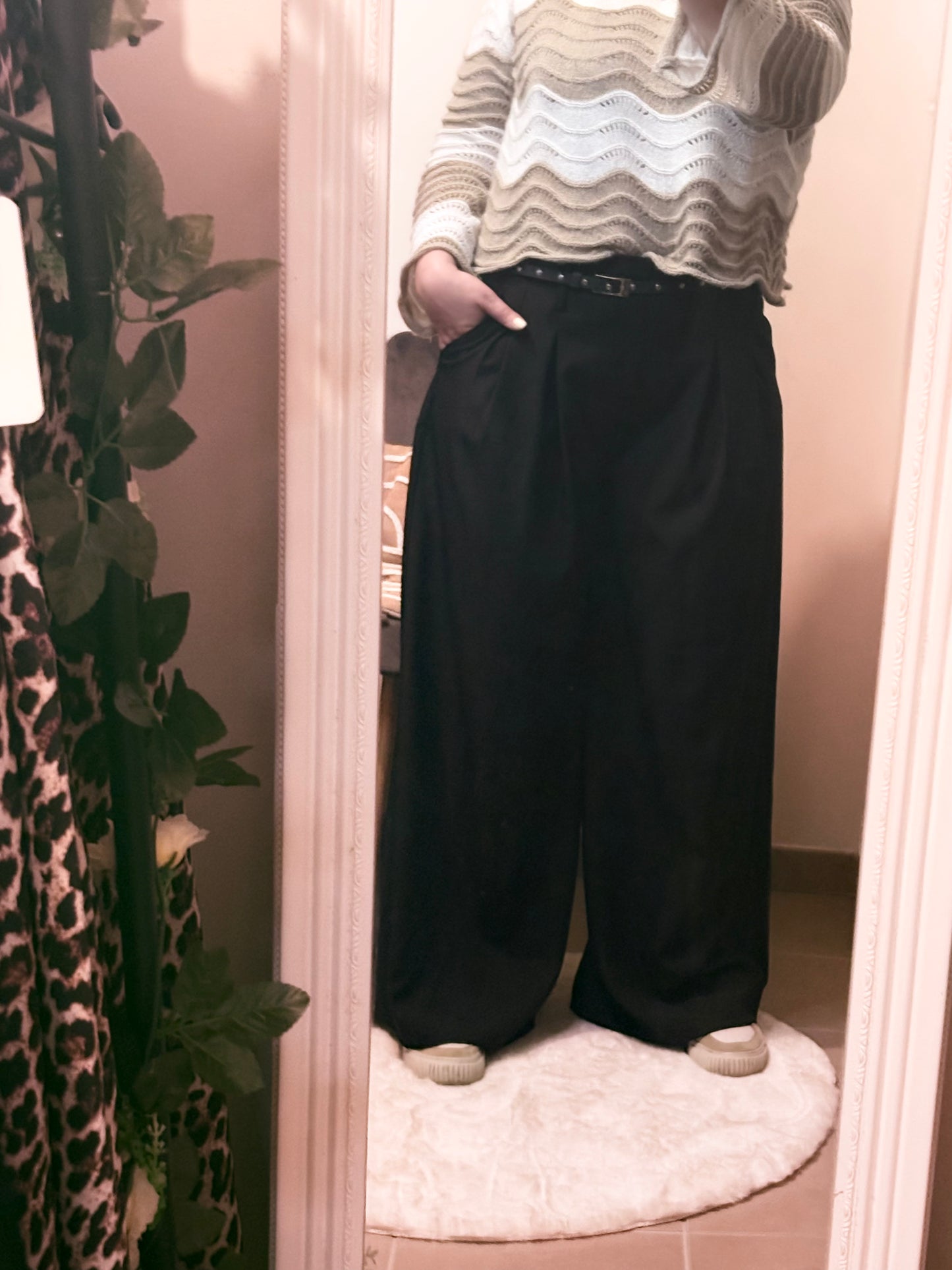 Pantalon noir taille haute Emma