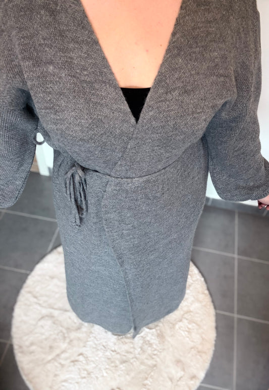 Robe en maille grise Elisa